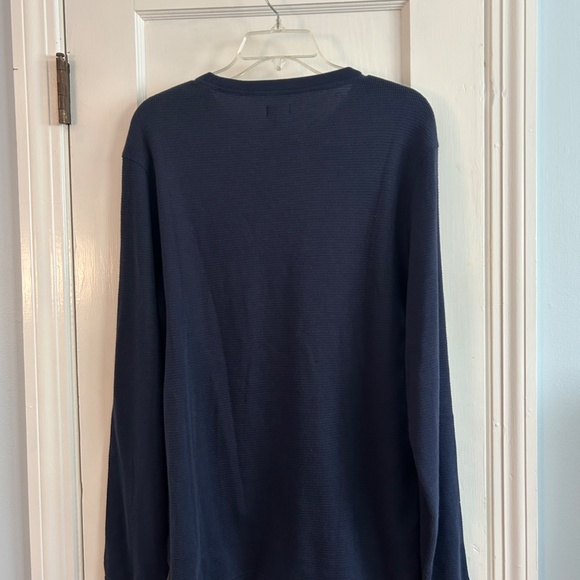 J. Crew Men's Waffle Crewneck Pullover Sweater Navy Blue Large NEW with Tags - Picture 5 of 6